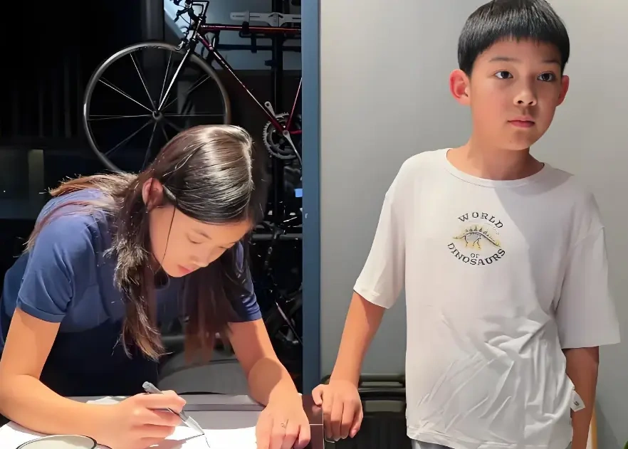梅婷 10 岁儿子阳阳近照曝光：复刻父母优良基因，少年感十足